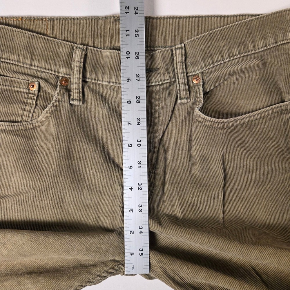 Levi's 511 Men's Slim Fit Corduroy Pants Khaki Green Tan Size 32x32 - Picture 8 of 10